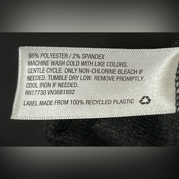 Merona Elegant Black Textured Dress Long Sleeve Flare Bottom Size Large - Picture 4 of 4